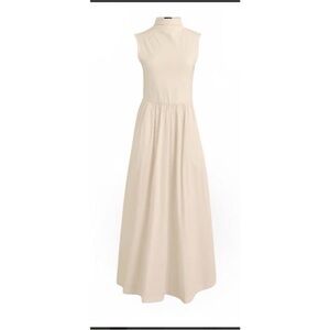 J. Crew Cream Mock Neck Maxi Dress